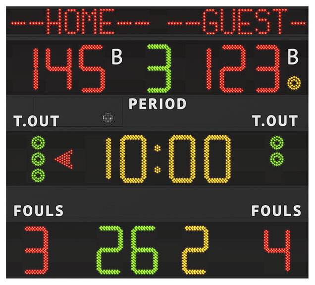 FAVERO FIBA Basketball scoreboards, Electronic scoreboards, multisport